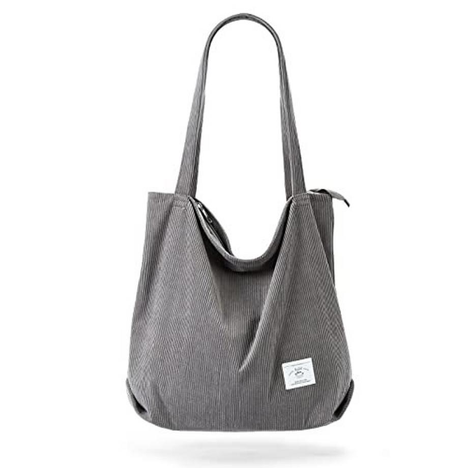 sac à bandoulière en cordon avec fermeture à glissière, grand sac de shopping sac fourre-tout sac à main sacs à bandoulière pour le travail, le bureau, les voyages, le shopping, l'école et la vie quotidienne