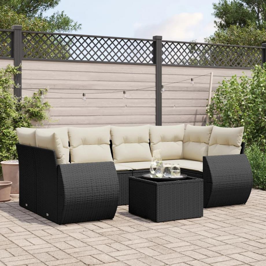 VidaXL set divano da giardino Polirattan  