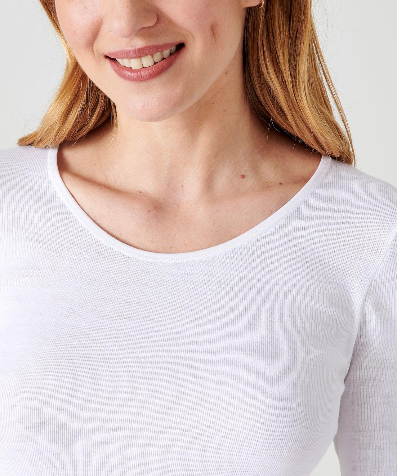 Damart Maglietta Maniche Lunghe Thermolactyl Costina Fine Calore Medio  