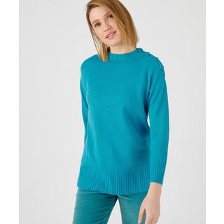 Damart  Pull-tunique esprit marinière. 