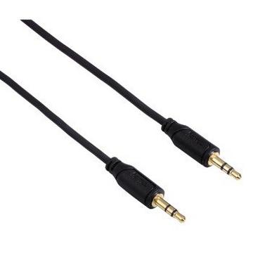 Hama 0.75m 3.5mm/3.5mm câble audio 0,75 m 3,5mm Noir