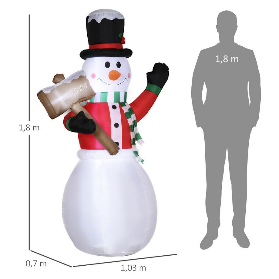 Outsunny Aufblasbarer Schneemann  