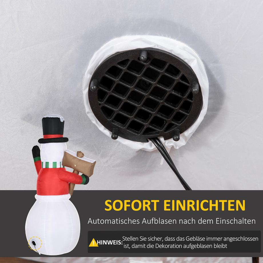 Outsunny Aufblasbarer Schneemann  