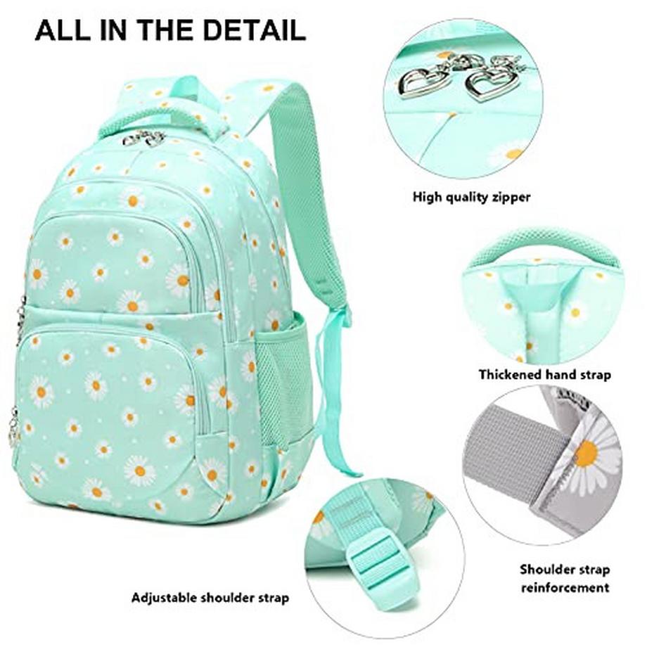 Only-bags.store Schulranzen Schulrucksack Schulranzen Schulfreizeit mit Brotzeittasche und Federtasche  