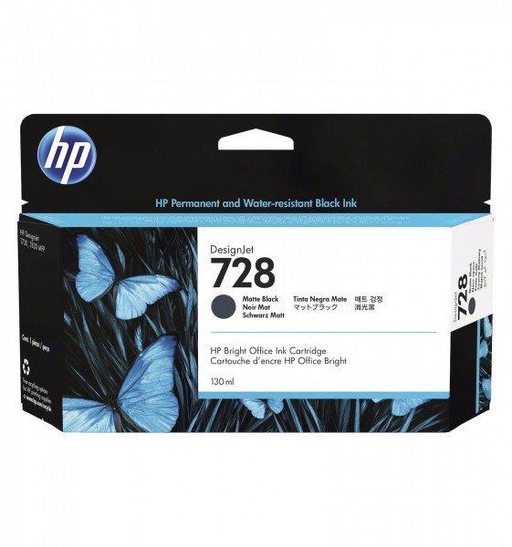 Hewlett-Packard  728 130-ml Matte Black DesignJet Ink Cartridge cartuccia d'inchiostro 1 pz Originale Resa standard Nero opaco 