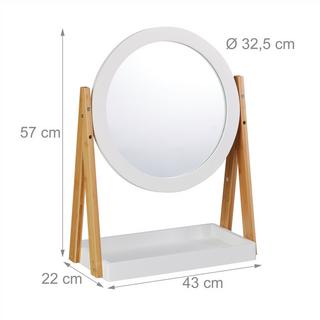 B2X Miroir en bambou avec rangement  