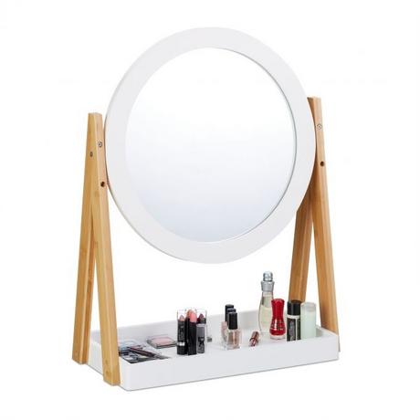 B2X Miroir en bambou avec rangement  