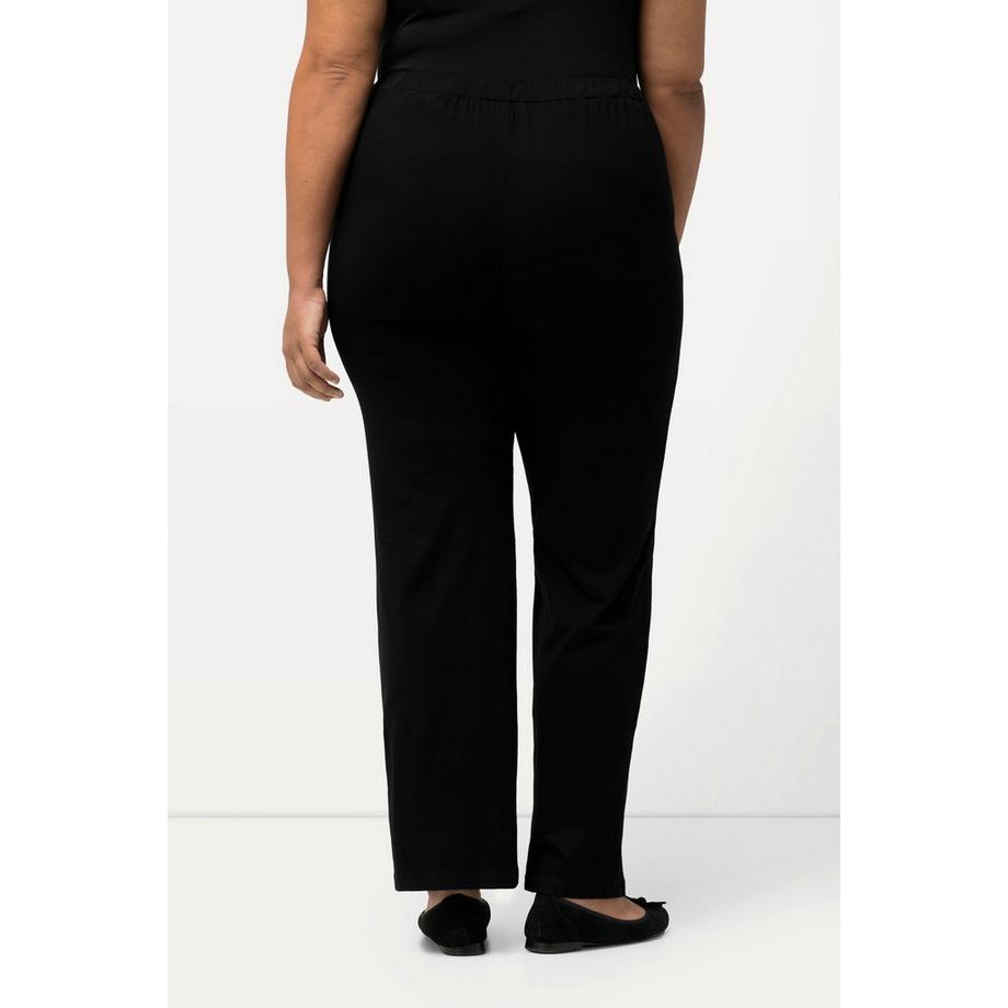 Ulla Popken Pantalon en jersey jambe droite poches  