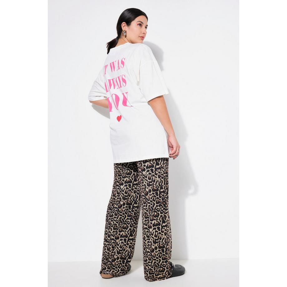 Studio Untold Mesh Hose Wide Leg Animal Print  