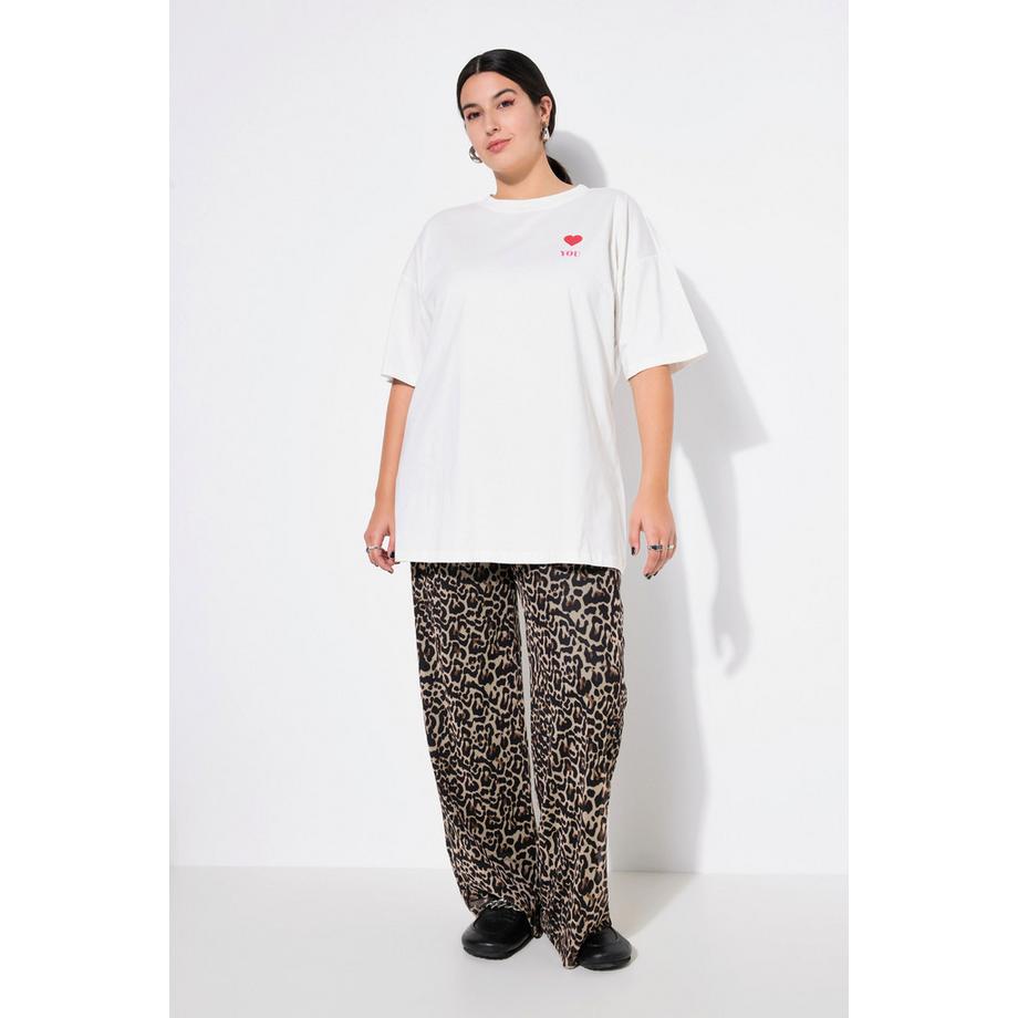 Studio Untold Mesh Hose Wide Leg Animal Print  