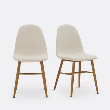 Lot de 2 chaises bouclette