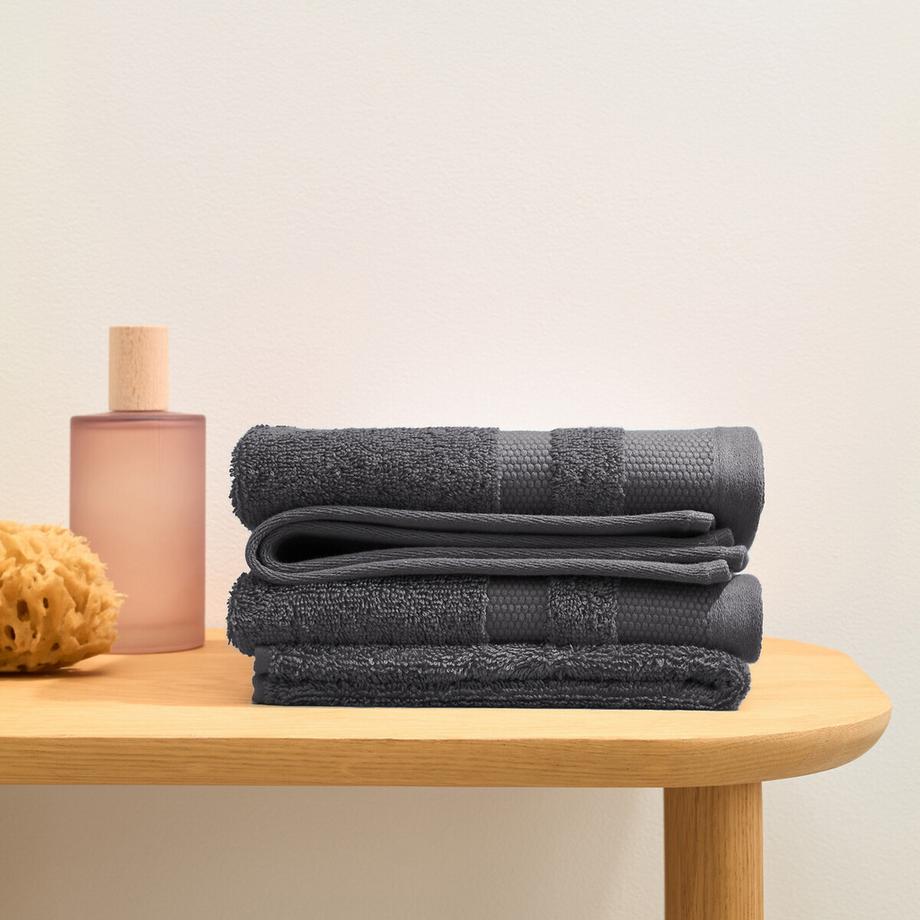 La Redoute Intérieurs Set mit 4 Gästehandtüchern aus ägyptischer Baumwolle 600g/m2  