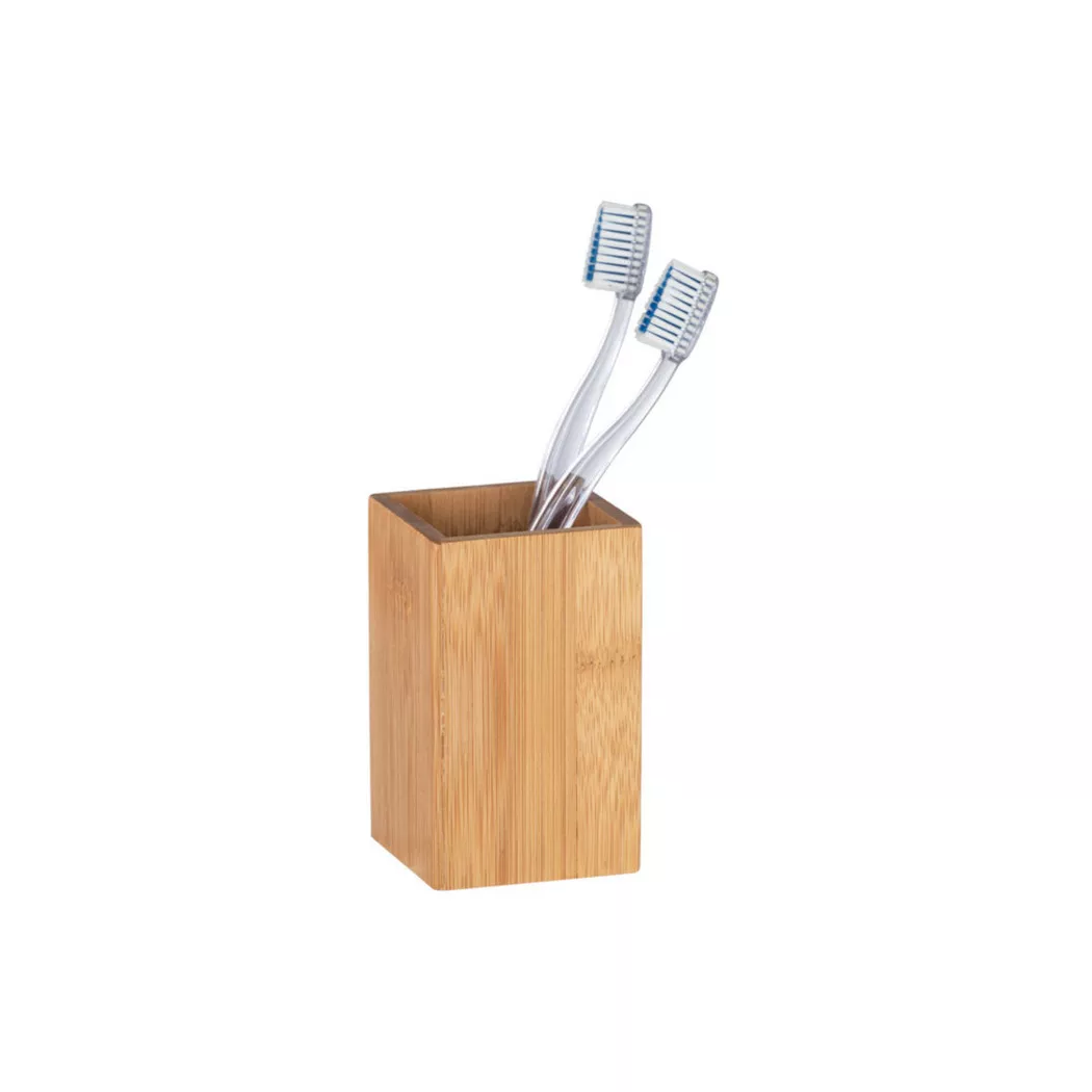 WENKO - Zahnputzbecher Padua Braun, 10cm