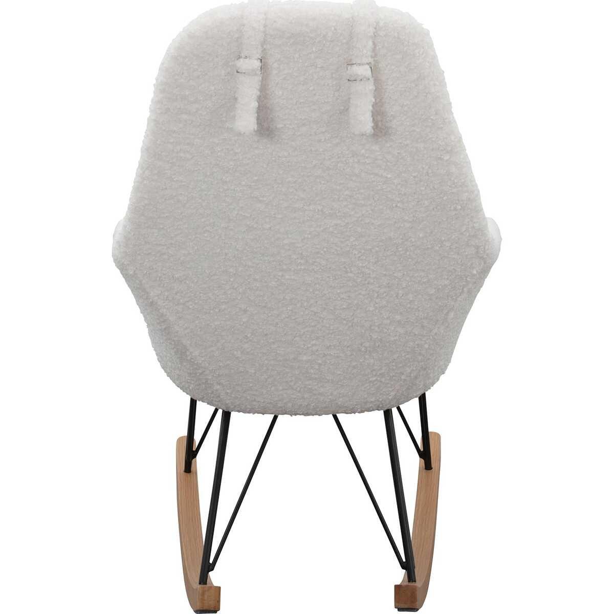 mutoni Fauteuil à bascule II peluche blanche  