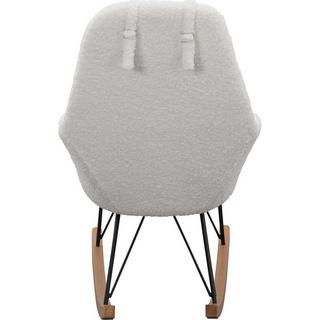 mutoni Fauteuil à bascule II peluche blanche  