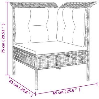 VidaXL set salotto da giardino Polirattan  