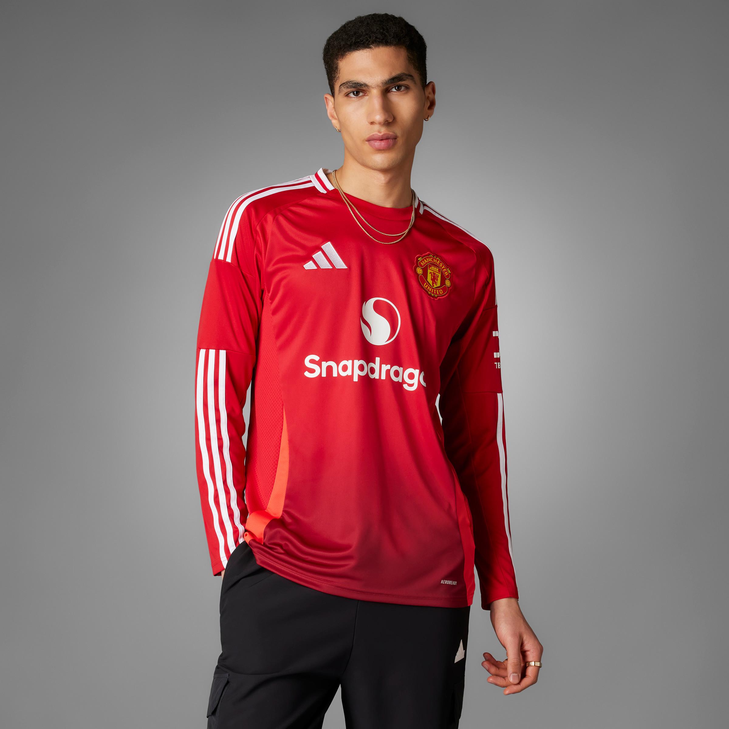 adidas  maillot domicile manches longues manchester united 2024/25 