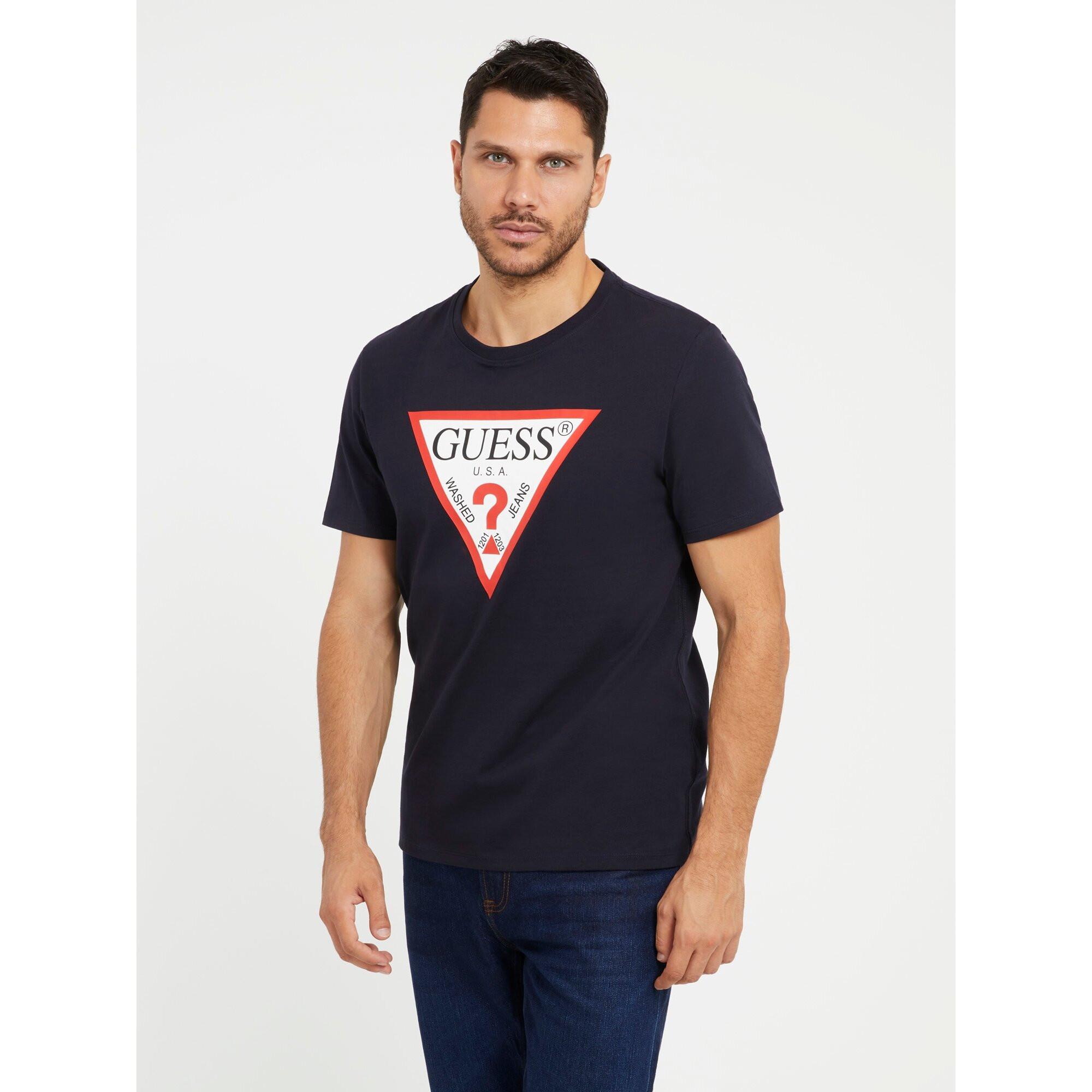 GUESS Original Logo Rundhals T-Shirt  