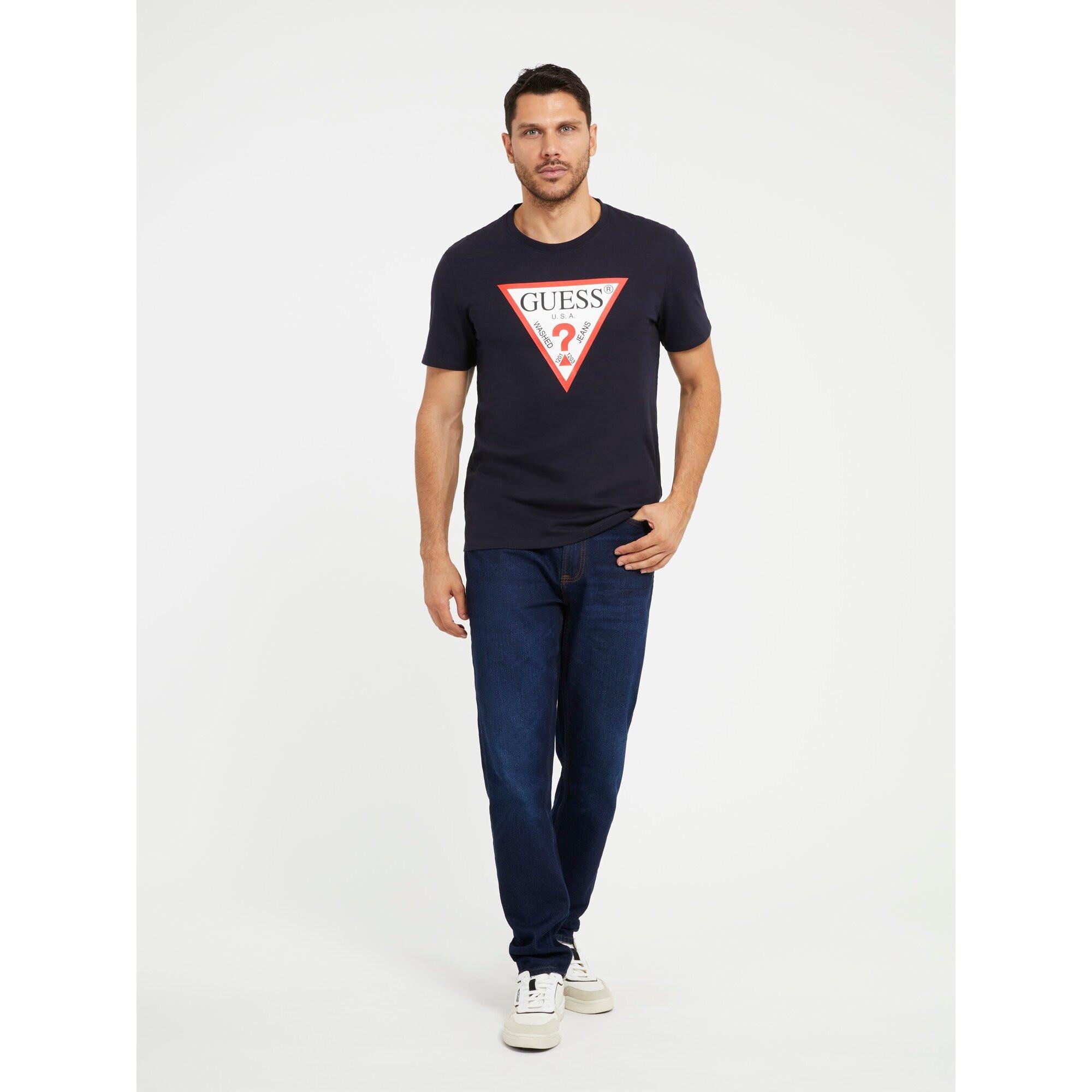GUESS Original Logo Rundhals T-Shirt  