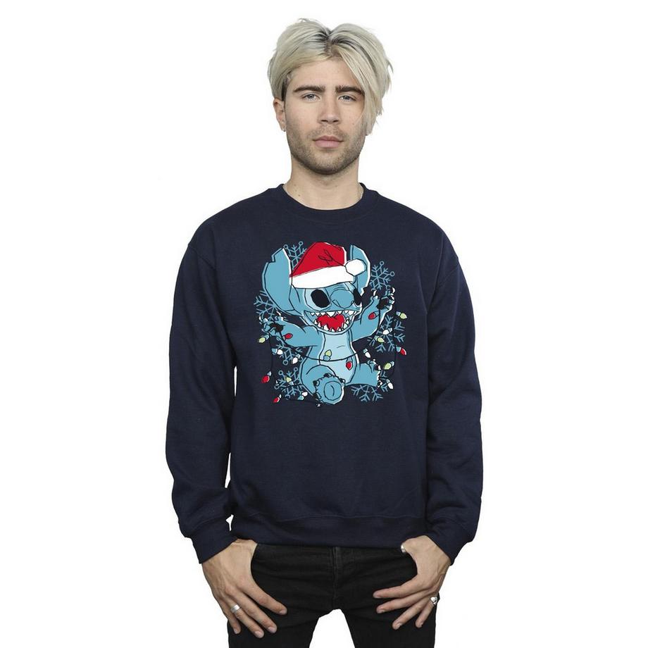 Disney Stitch Christmas Grafikdruck Sweatshirt  