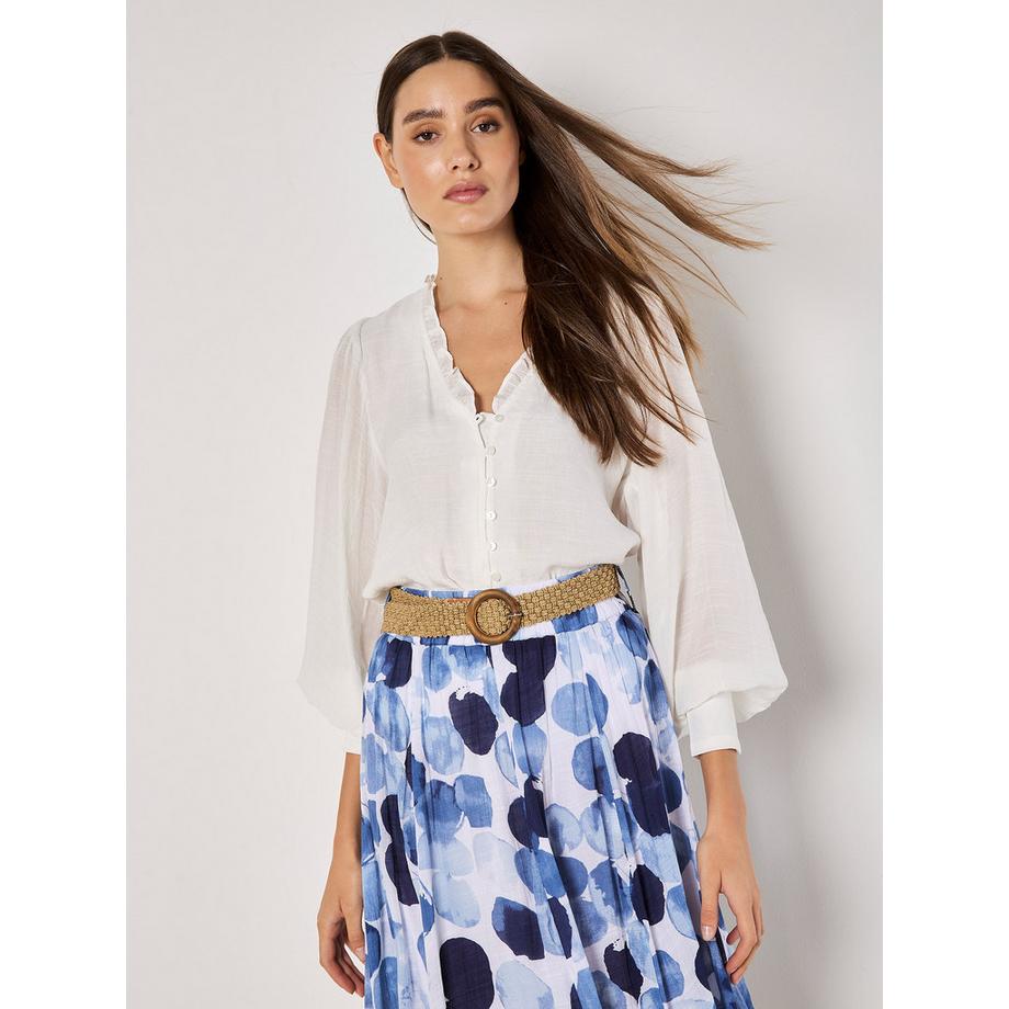 APRICOT Jupe midi en maille flammée à imprimé abstrait  