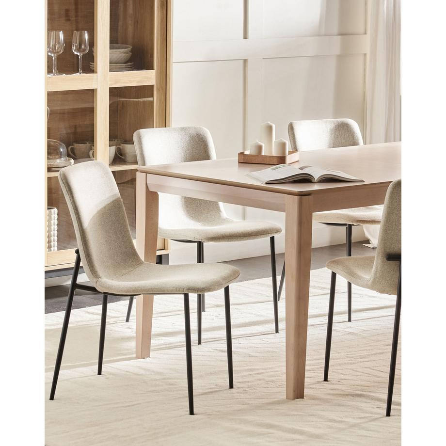 Beliani Esszimmerstuhl 4er Set aus Stoff  GLENDIVE  