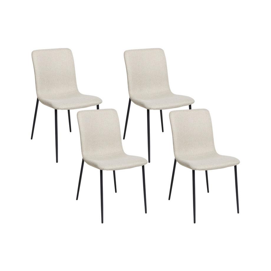 Esszimmerstuhl 4er Set aus Stoff  GLENDIVE