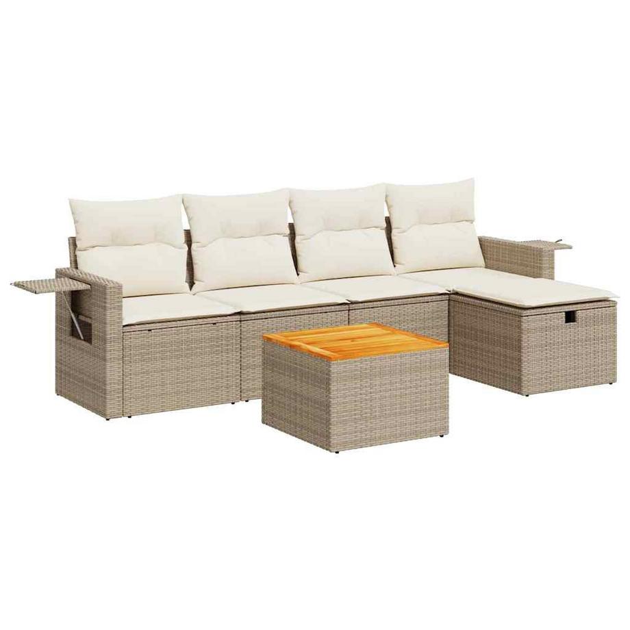 set di divani da giardino Polirattan