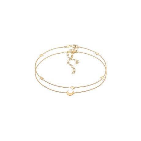 Elli  Bracelet de Cheville Stern Halbmond Astro Duo Set 925 Silber 