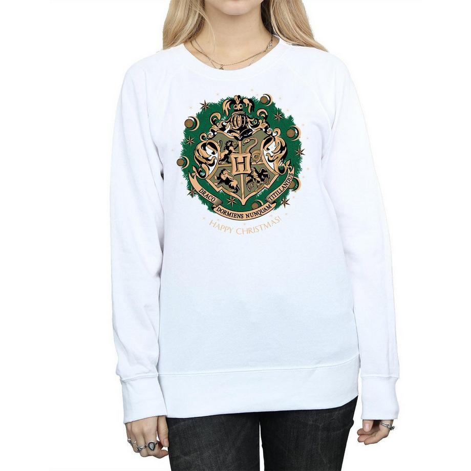 Harry Potter Hogwarts Happy Christmas Slim Fit Sweatshirt  