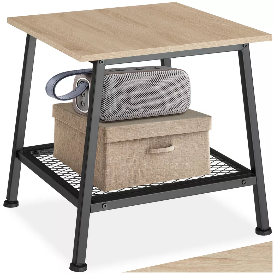 tectake Bedside Table Bedford in Light Oak