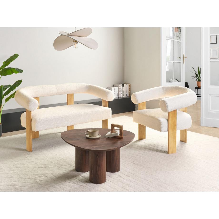 Beliani Wohnzimmer Set aus Bouclé  ILBRO  