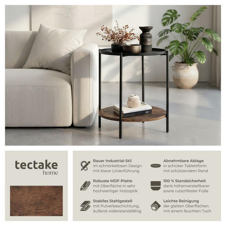 Tectake Tavolino Sunderland  Stile industriale  