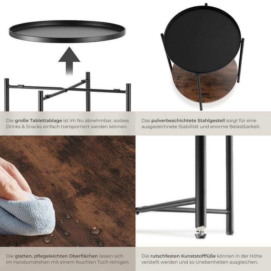 Tectake Tavolino Sunderland  Stile industriale  