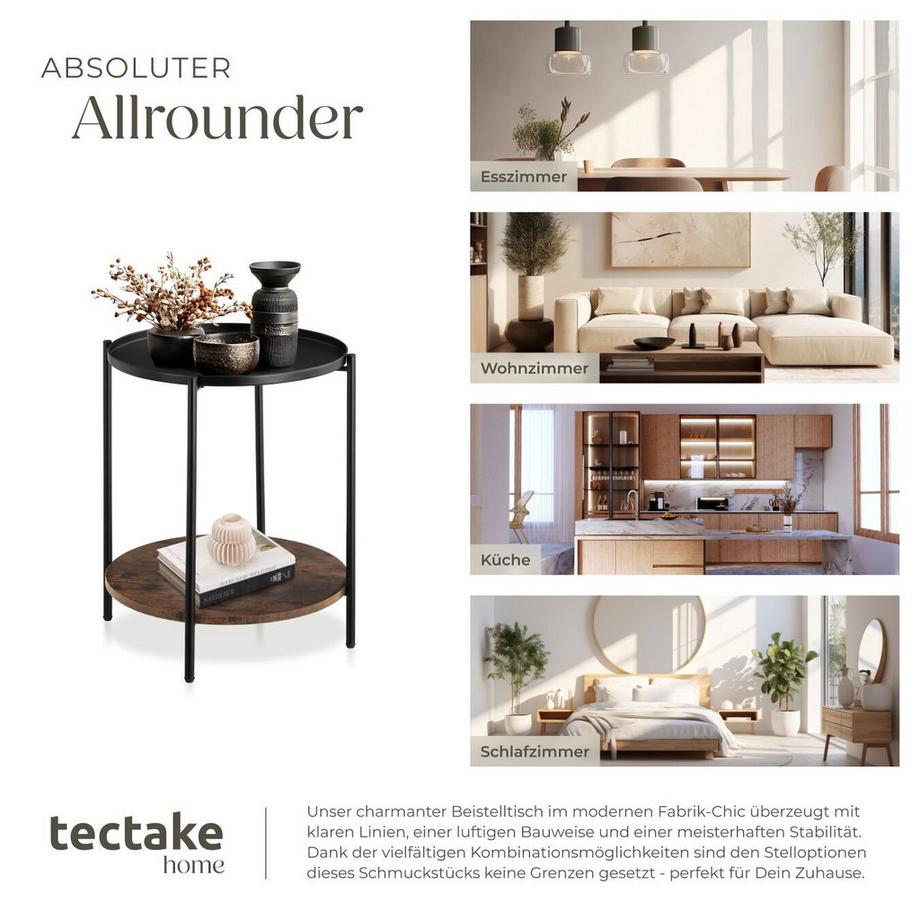 Tectake Tavolino Sunderland  Stile industriale  