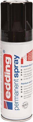 Edding EDDING PERMANENT SPRAY PITTURA 200 ML NERO BARATTOLO A SPRUZZO  