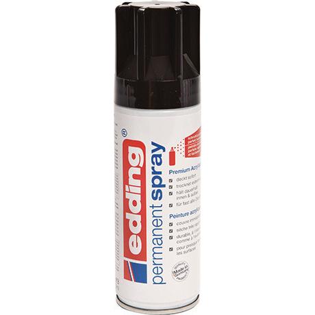 Edding EDDING PERMANENT SPRAY PITTURA 200 ML NERO BARATTOLO A SPRUZZO  