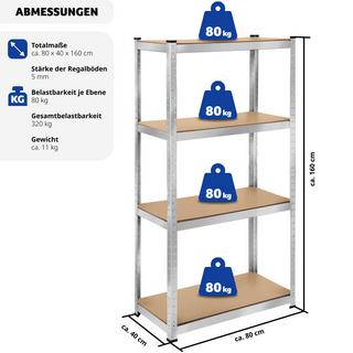 Tectake Scaffali per grandi carichi  