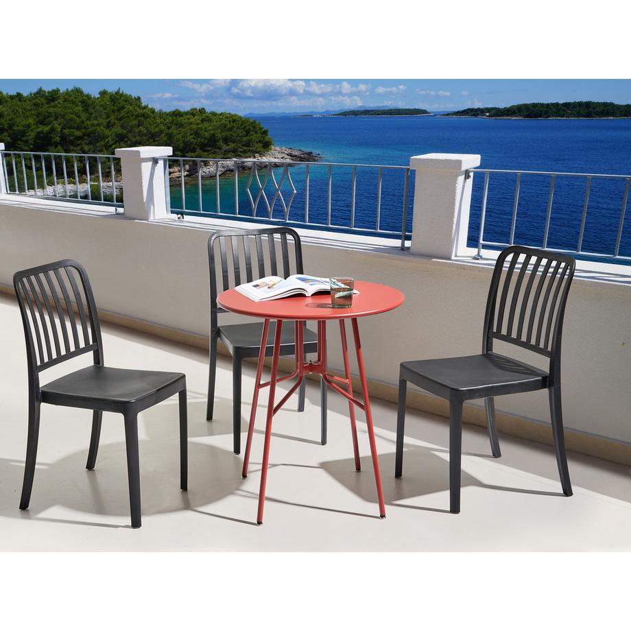 Beliani Outdoor Bistrotisch aus Eisen Retro TALTAL  