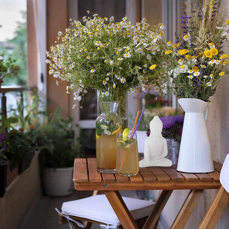 Northix Sitzende Buddha Figur 17 cm  