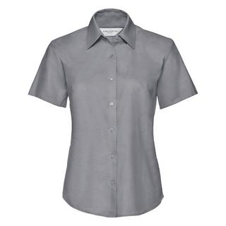 Russell  Collection Easy Care Oxford Bluse, Kurzarm 