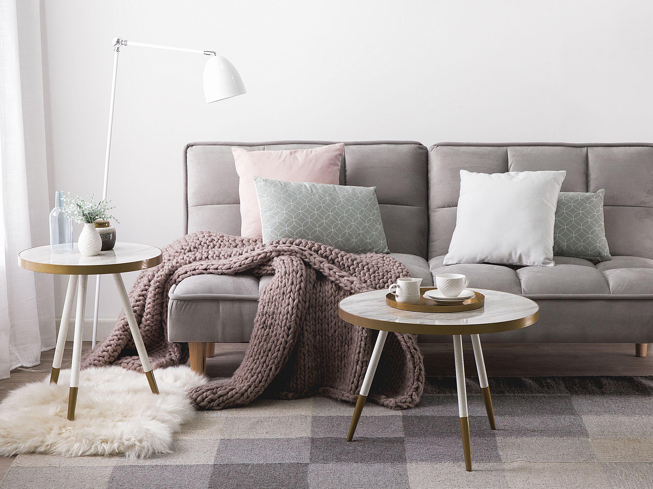 Beliani Tavolino en Fibra a media densità (MDF) Glamour RAMONA  