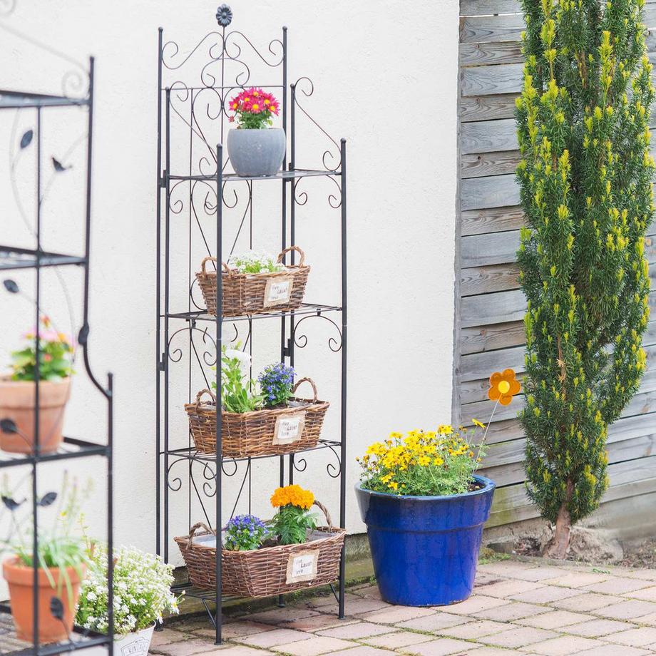 B2X Pflanzenregal aus Metall mit 4 Böden  