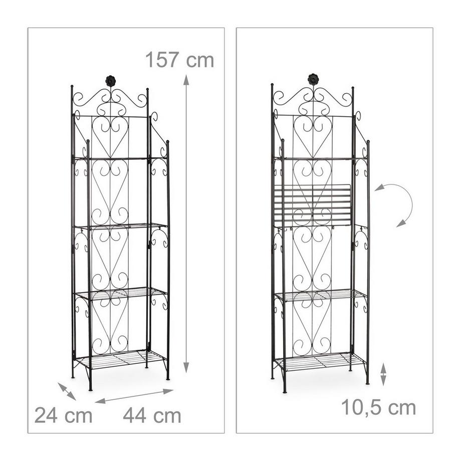 B2X Pflanzenregal aus Metall mit 4 Böden  