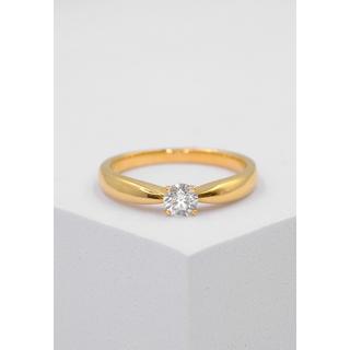 MUAU Schmuck  Bague Solitaire Diamant 0.30ct. or jaune 750 