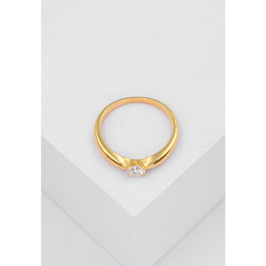 MUAU Schmuck  Solitaire Ring Diamant 0.30ct. Gelbgold 750 