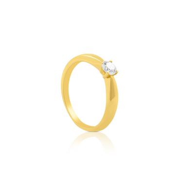Solitaire Ring Diamant 0.30ct. Gelbgold 750
