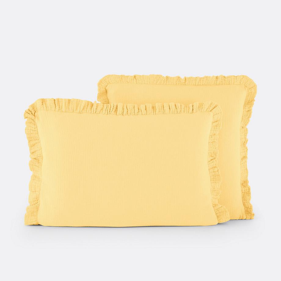 Kinder-Kopfkissenbezug Kumla aus Baumwoll-Musselin