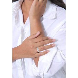 Elli  Bague Femmes Bande Set Solitaire Glamoureux Avec Cristaux 