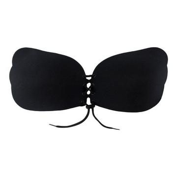 Reggiseno push-up autoadesivo, supporto invisibile - nero, coppa D